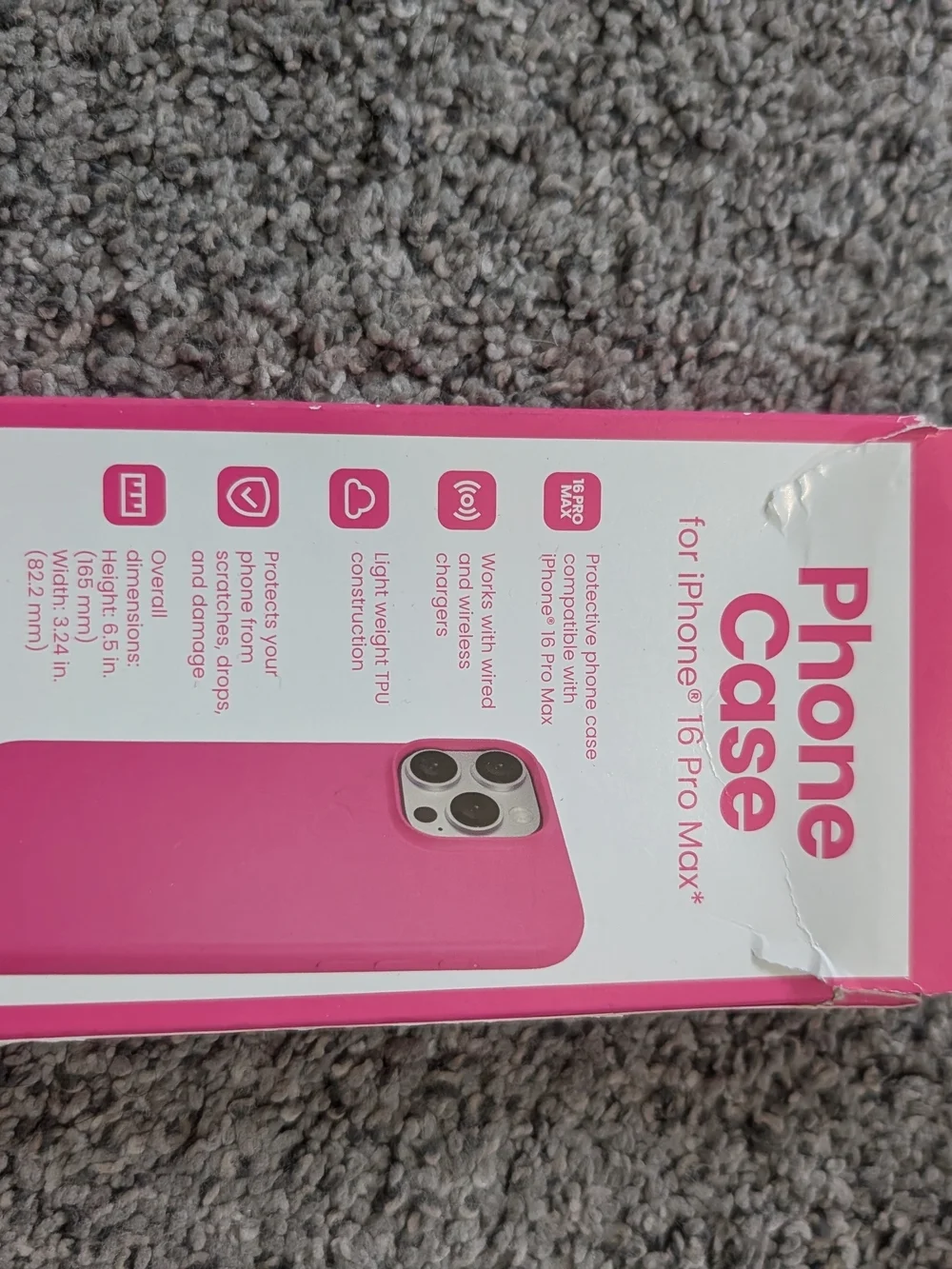 Nwt Pink Phone Case for iPhone 16 Pro Max - Protective Cover